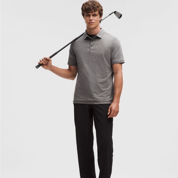 Lululemon Evolution Polo Shirt Gray XL No-Stink Zinc Golf Athletic - Picture 2 of 13